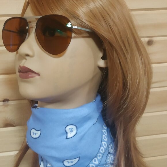 Elegant Black and Brown Aviator Sunglasses - Picture 5 of 9